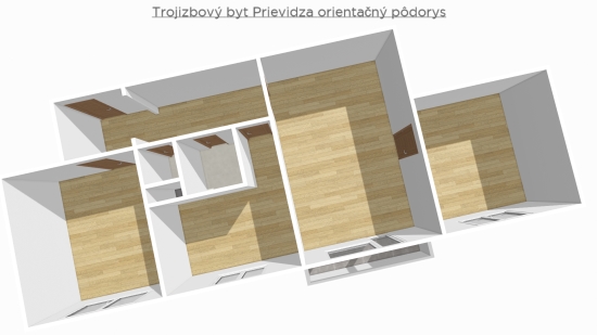 REZERVOVANÉ - Predaj, trojizbový byt Prievidza, Staré Mesto - Prievidza